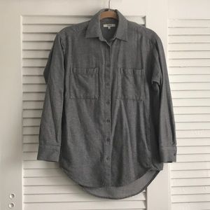 Madewell gray oversized button down